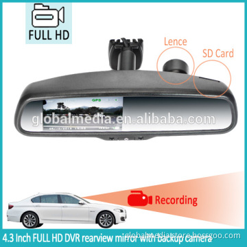 HD 1080P car dvr recorder rearview mirror monitor